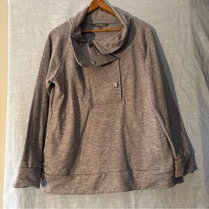 Market & Spruce Sweatshirt Pullover Cowl Neck Long Sleeve Gray Women’s Sz M